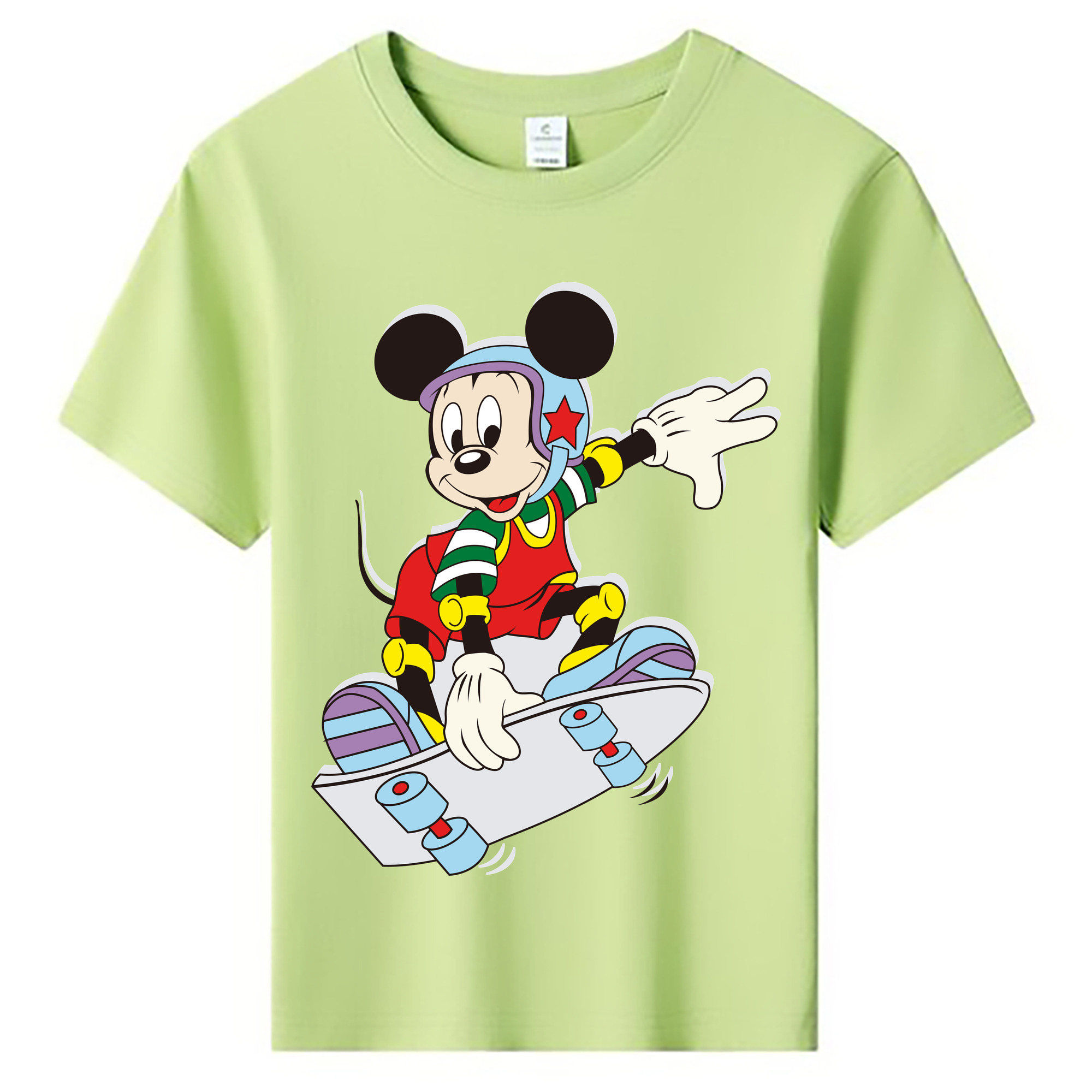 ミッキーマウス Mickey Mouse 綿100％キッズTシャツ（フロントプリント）